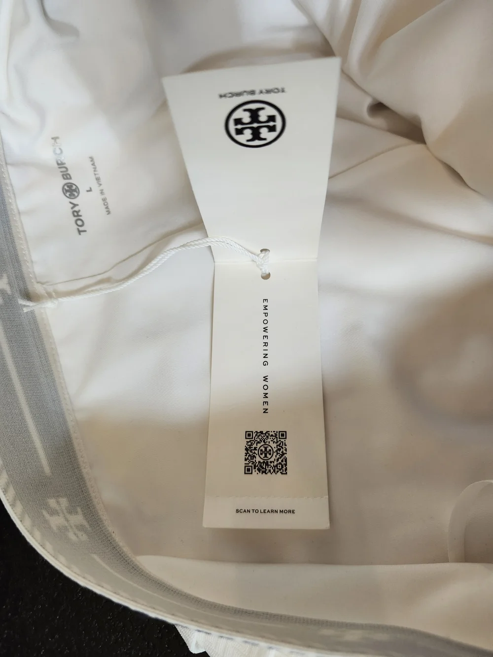 NWT Tory Burch Pleated Jacquard Overlay Skort Snow White L $178